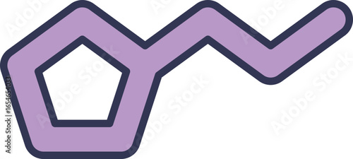 A stylized purple icon of the histamine molecule's chemical structure. The pentagonal ring and side chain represent its role in allergies, immune response, and inflammation.