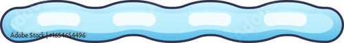 A stylized illustration of the intestinal mucus layer. The wavy, blue, gel-like structure represents the protective gut barrier lining the intestinal wall, crucial for digestive health.