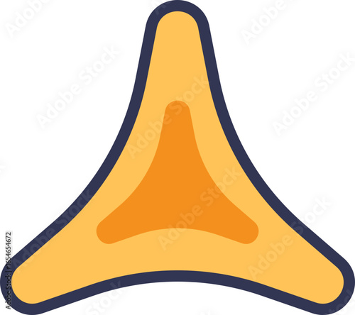 Stylized icon of a ketone body molecule. The triangular shape and warm colors represent an alternative energy source for the body, central to the ketogenic diet and metabolic state of ketosis.