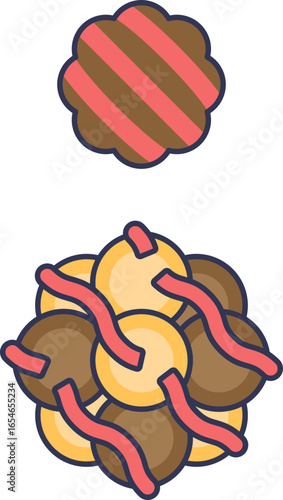 Illustration comparing a normal LDL particle to a damaged, oxidized LDL (oxLDL) molecule. This visualizes the structural change that contributes to atherosclerosis and arterial plaque.