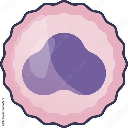 Stylized illustration of a Regulatory T Cell (Treg). Shows the cell nucleus and cytoplasm, representing immune system modulation, tolerance, and cellular therapy concepts.