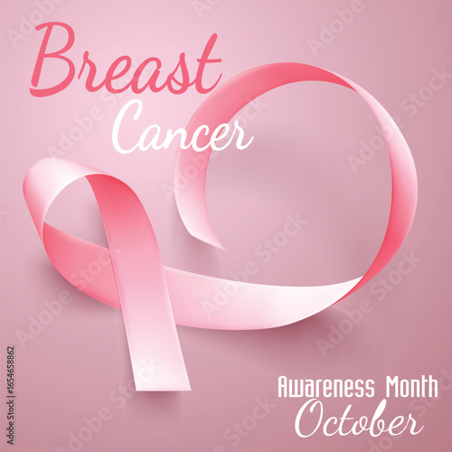 Breast cancer ribbon awareness