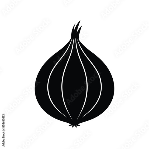 onion vector silhouette