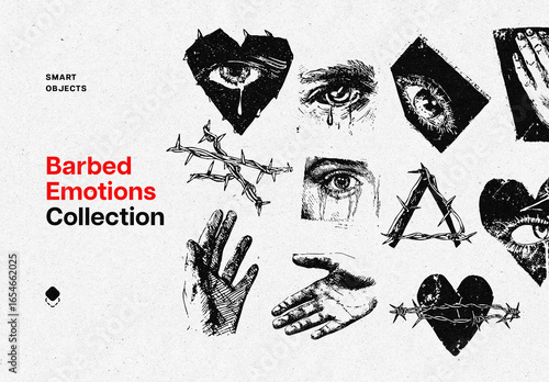 Dark Dramatic Hand Drawn Elements