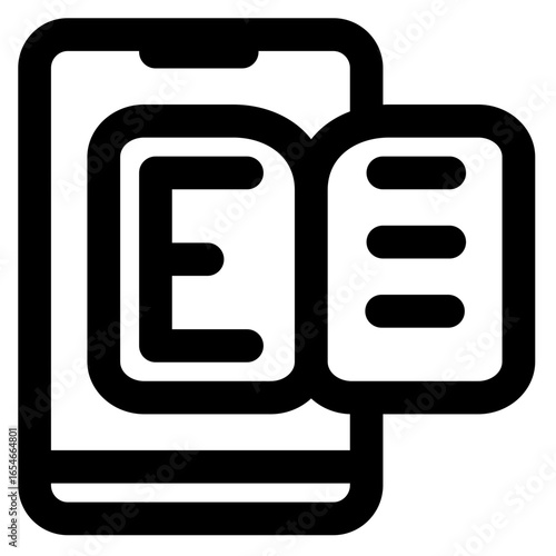 Mobile Phone App E-book Reader Interface