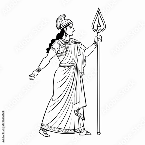 Hero Ancient Greek Image vector isolated on white background.