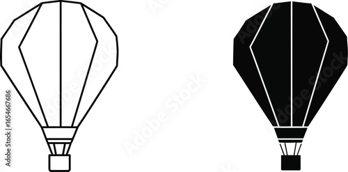 Hot air balloon vector illustration graphic design element