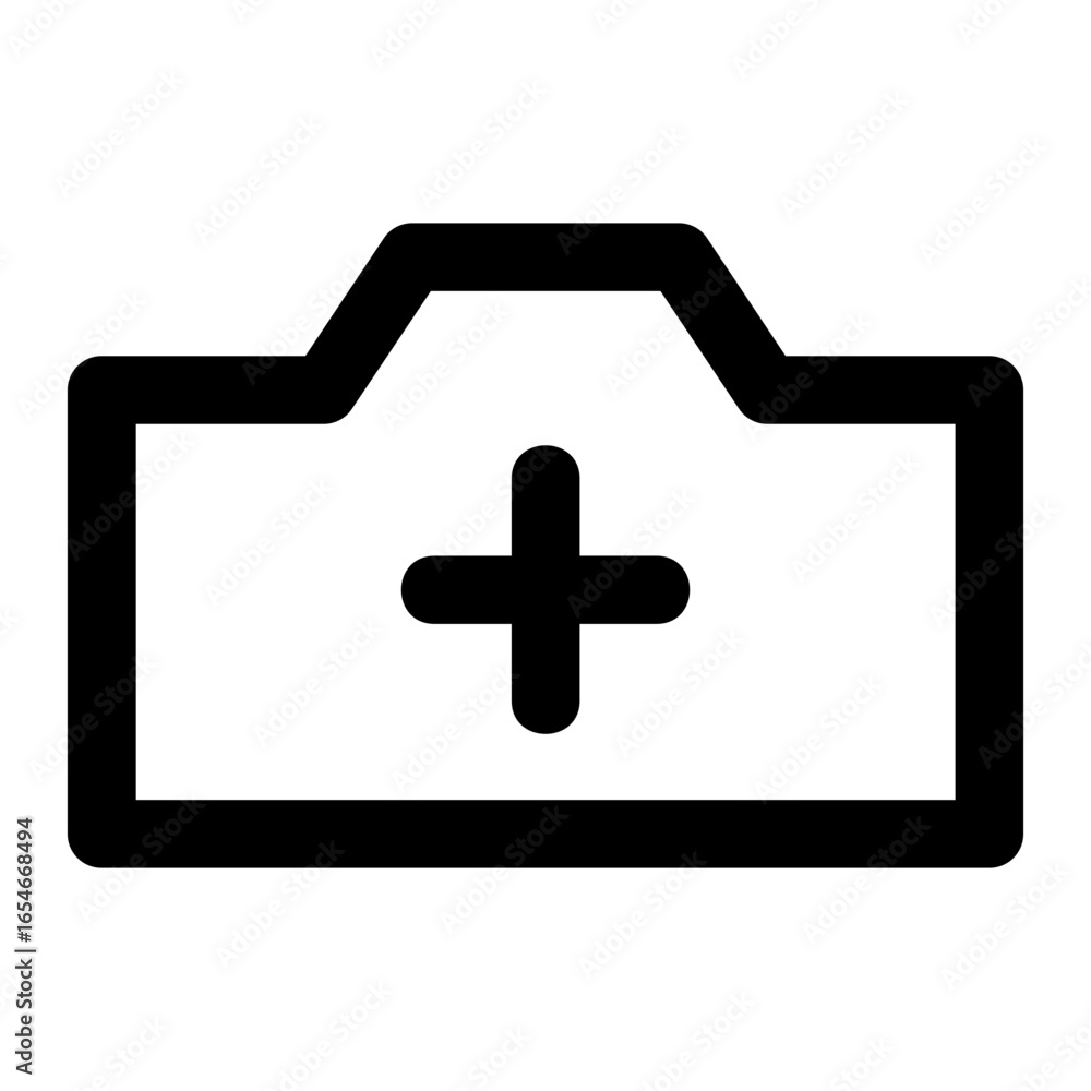 Obraz premium Medical Kit Icon: First Aid, Healthcare Symbol