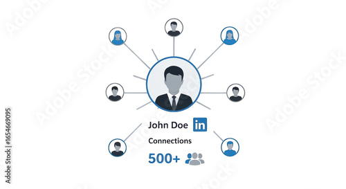 LinkedIn Connections Network John Doe connections network social media profile business professional online communication people contact