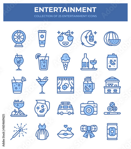 Entertainment Icons. A Collection of 25 Fun and Festive Designs
