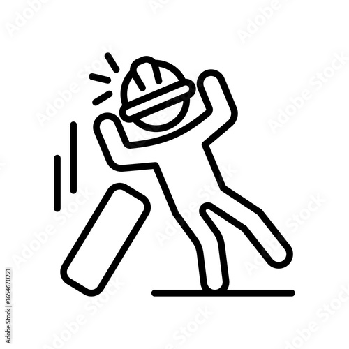 Near Miss line icon