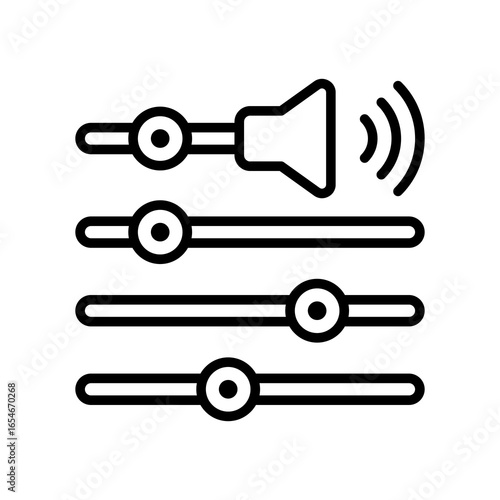 Noise Control line icon
