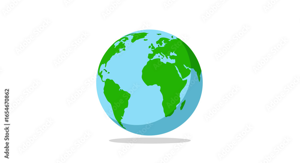 Fototapeta premium Illustration of Earth representing global interconnectedness and environmental sustainability concepts emphasizing the importance of planetary