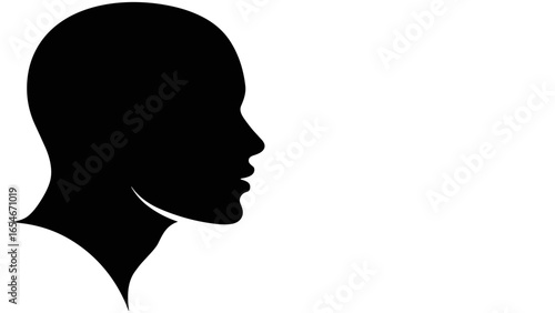 Person whispering silhouette vector isolated, silhouette of a woman