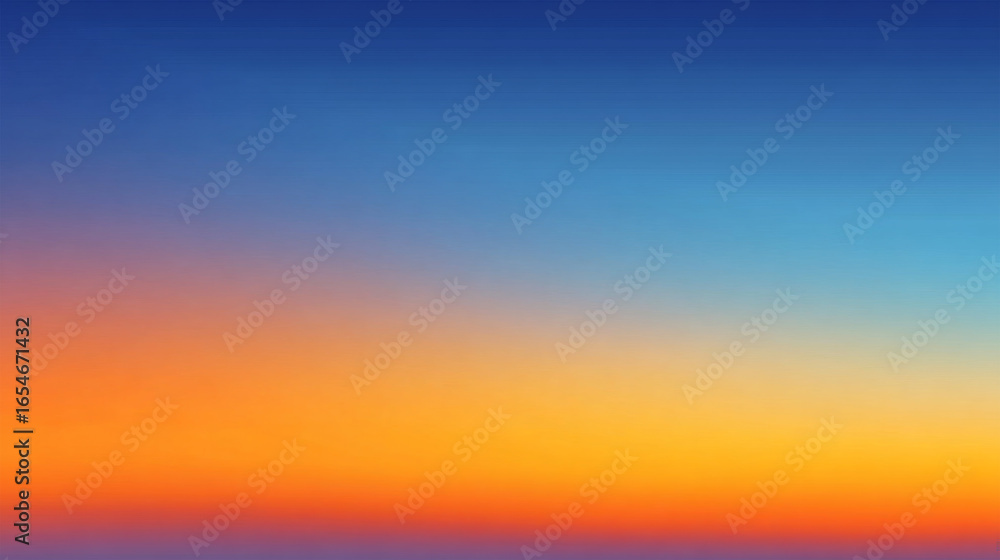 Naklejka premium Colorful gradient sunset sky over horizon