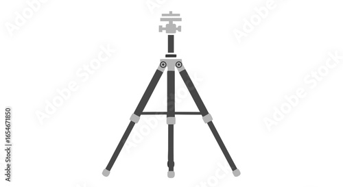 Minimalist illustration of a professional surveying instrument with a tripod and leveling head highlighting precision engineering tools used in land
