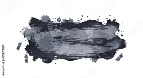 Abstract Artistic Black and Gray Brushstroke Paint Splash for Creative Creative Projects Design and Backgrounds