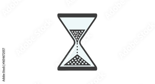 Minimalist Hourglass Icon Representing Time Passage and Scheduling Concepts for User Interface Design and Visual Communication