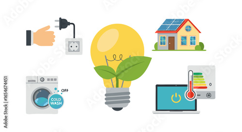 Smart Energy Saving Home Light Bulb with Renewable Power Sources for Efficient Household Electricity Management