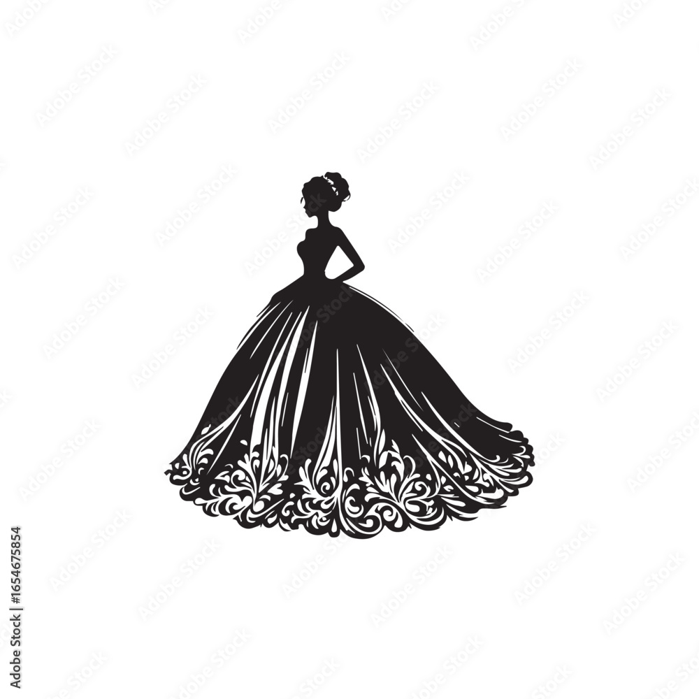 Obraz premium bridal dress silhouette,bridal dress silhouette guide,bridal dress details