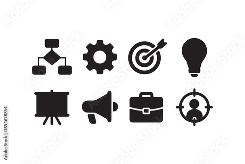 business icons set design