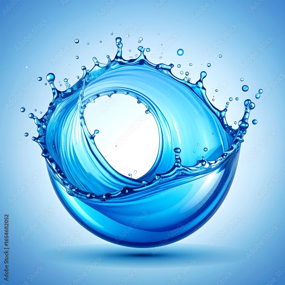 Fototapeta premium Splashing water in a circle