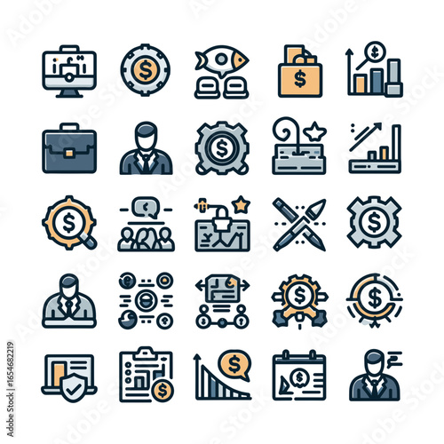 Business icon set