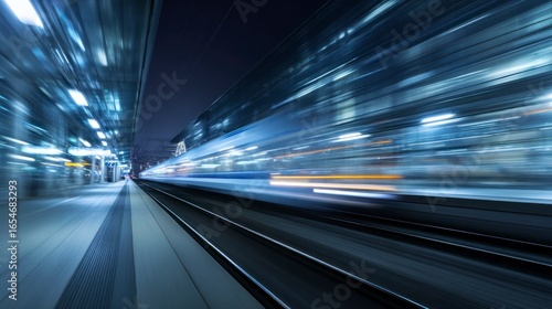 High speed train night station