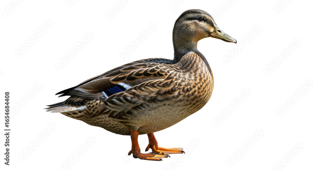 Isolated Female Mallard Duck Isolated Female Mallard Duck