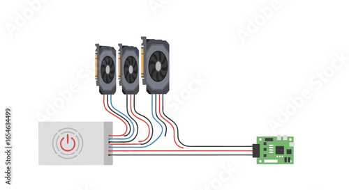 Computer Cooling System with Multiple Fans and a Raspberry Pi Controller for Efficient Heat Management and System Monitoring
