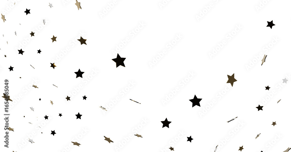 Obraz premium Black and Gold Star Confetti Background