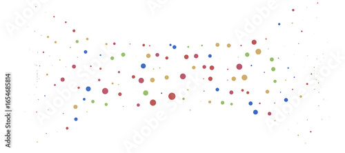 Colorful confetti on white ...