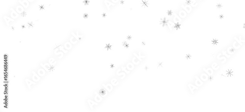 Flurry of Snowflakes: Radiant 3D Illustration Showcasing Falling Festive Snow Crystals