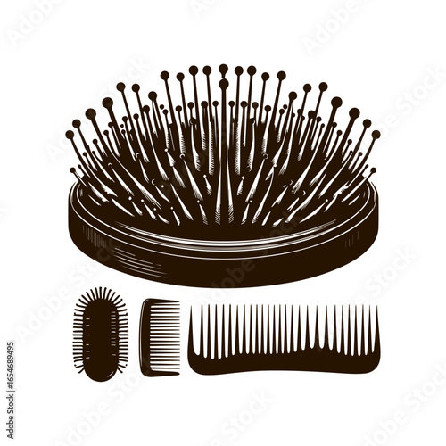 Vintage Hair Brushes and Combs Collection.