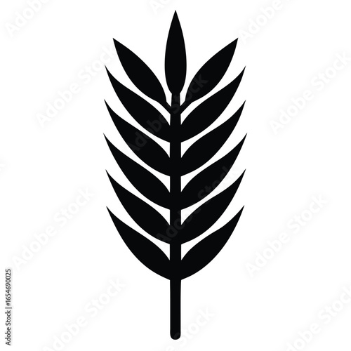 Barley ear vector icon graphic illustration scalable eps format for agribusiness and food industry design white background