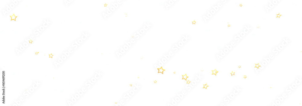 Fototapeta premium Sparkling gold stars on white. Perfect for holidays, celebrations, and more.