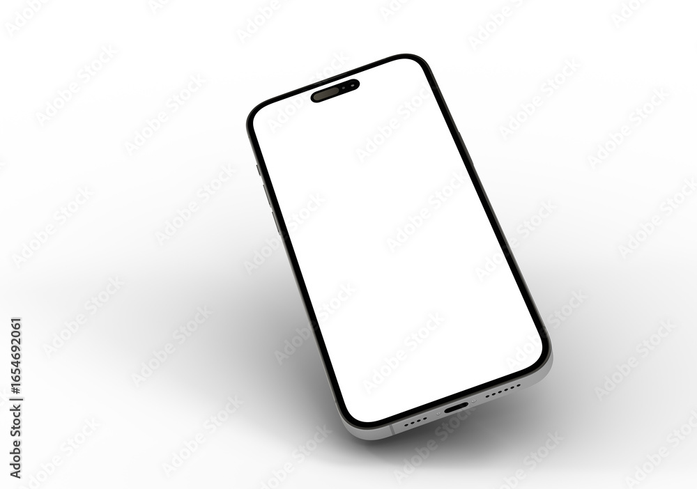High-quality image of a modern smartphone with a blank screen, perfect for app presentations or website mockups. High-quality image of a modern smartphone with a blank screen, perfect for app presentations or website mockups.