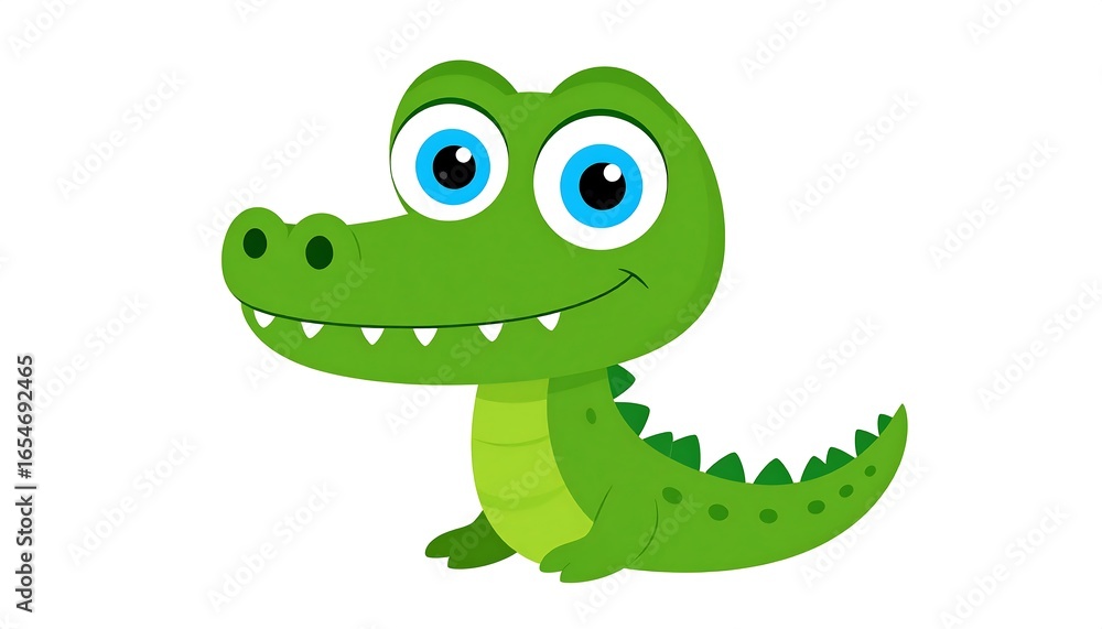 Fototapeta premium Cute cartoon crocodile