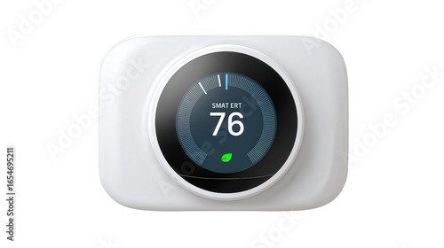 Smart Thermostat for Energy Efficiency background isolated on a Transparent background, PNG file.