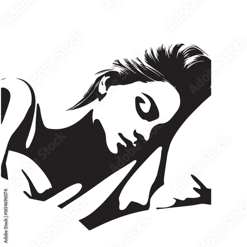 Sleeping Woman in Bed Silhouette – Vector Illustration

Relaxed Young Female Resting – Black and White Silhouette

Woman Sleeping Pose – Minimal Vector Bed Silhouette Set