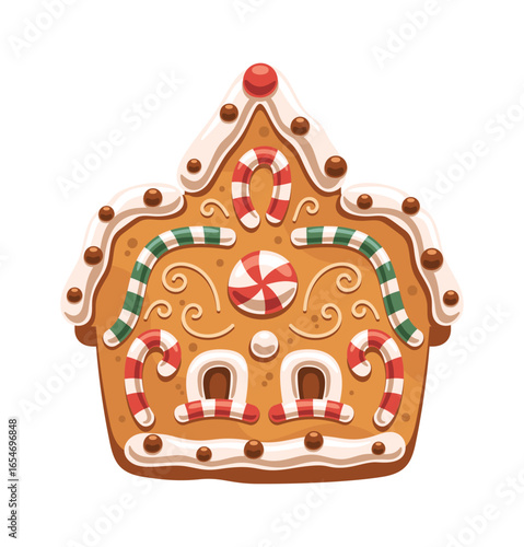 Sweet gingerbread house Christmas holiday