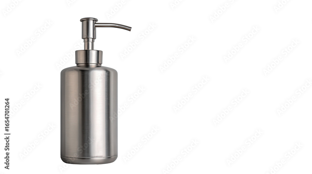Fototapeta premium Stainless Steel Soap Dispenser background isolated on a Transparent background, PNG file.