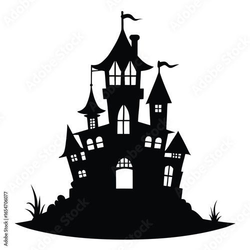 Wallpaper Mural silhouette of a haunted house Torontodigital.ca