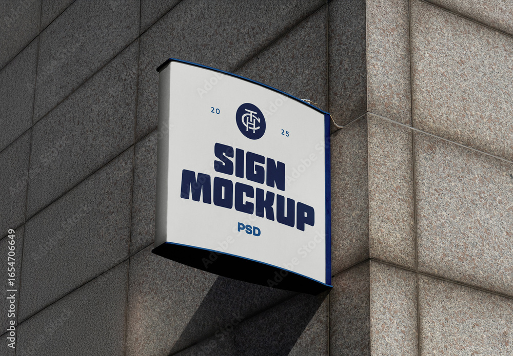 Square Sign PSD Mockup Stock Template | Adobe Stock