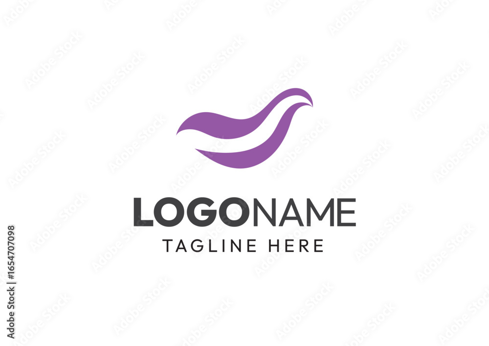 Obraz premium Creative bird logo design isolated on white background for business identity logo