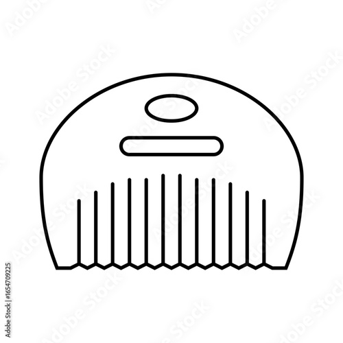 beard comb men cosmetic line icon vector illustration
