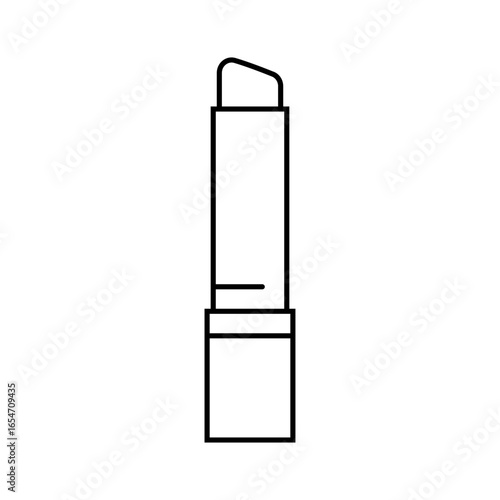 lip balm men cosmetic line icon vector illustration