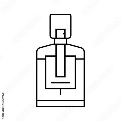 mens fragrance bottle line icon vector illustration