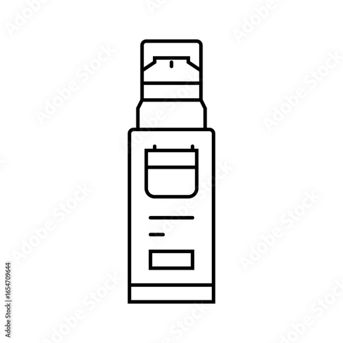 anti aging cream men cosmetic line icon vector illustration