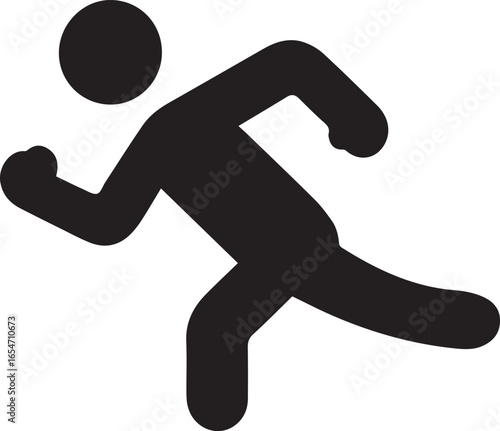 Dynamic silhouette style vector minimal sport logo design, modern athletic icon illustration, simple black emblem for fitness, team branding, active lifestyle, gym, training, competition, and professi